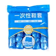 yelldesk Deals 100pcs Plastic Rain Disposable Shoe Covers Overshoes Boot-Covers Blue